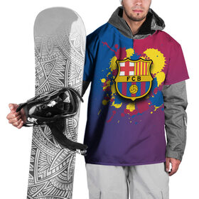 Накидка на куртку 3D с принтом Barcelona в Кировске, 100% полиэстер |  | barcelona | barselona | futbol club | барса | барселона | лионель месси | люблю футбол | месси | сине гранатовые | фанат | фк барселона | форма | форма игроков | футбол | футбольный клуб | эмблема | эмблема клуба