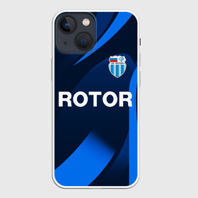 Чехол для iPhone 13 mini с принтом РОТОР Волгоград в Кировске,  |  | fc | football club | rotor | rotor volgograd | sport | vlg | volgograd | волгоград | ротор | ротор волгоград | униформа | фирменые цвета | фк | форма | футбольная | футбольная форма ротор