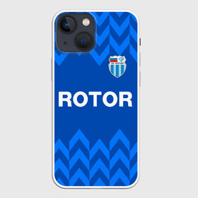 Чехол для iPhone 13 mini с принтом РОТОР Волгоград в Кировске,  |  | fc | football club | rotor | rotor volgograd | sport | vlg | volgograd | волгоград | ротор | ротор волгоград | униформа | фирменые цвета | фк | форма | футбольная | футбольная форма ротор