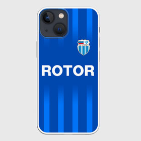 Чехол для iPhone 13 mini с принтом РОТОР Волгоград в Кировске,  |  | fc | football club | rotor | rotor volgograd | sport | vlg | volgograd | волгоград | ротор | ротор волгоград | униформа | фирменые цвета | фк | форма | футбольная | футбольная форма ротор