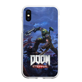 Чехол для iPhone XS Max матовый с принтом Doom Eternal The Ancient Gods в Кировске, Силикон | Область печати: задняя сторона чехла, без боковых панелей | Тематика изображения на принте: demon | dlc | doom | doom slayer | doomguy | eternal | games | the ancient gods | демон | древние боги | дум | игры | палач рока