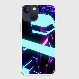 Чехол для iPhone 13 mini с принтом Blue Neons в Кировске,  |  | blue | cyberpunk2077 | girl | neon | неон | неоновая