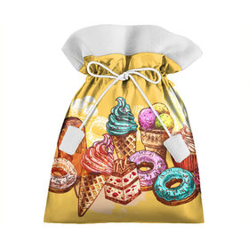 Подарочный 3D мешок с принтом Candy в Кировске, 100% полиэстер | Размер: 29*39 см | Тематика изображения на принте: candy | pink | еда | конфеты | леденцы | мороженое | принт для девушек | сладости