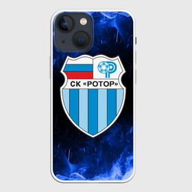 Чехол для iPhone 13 mini с принтом РОТОР Волгоград в Кировске,  |  | fc | football club | rotor | rotor volgograd | sport | vlg | volgograd | волгоград | ротор | ротор волгоград | униформа | фирменные цвета | фк | форма | футбольная | футбольная форма ротор