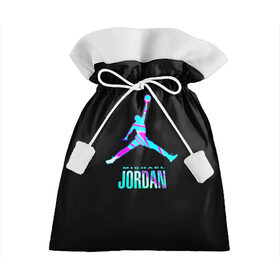 Подарочный 3D мешок с принтом Jordan в Кировске, 100% полиэстер | Размер: 29*39 см | Тематика изображения на принте: jordan | michael | nba | баскетбол | джорданмайкл | игра | легенда | майкл джордан | мяч | неон | футбол