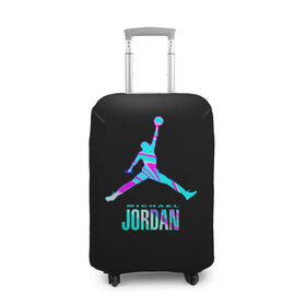 Чехол для чемодана 3D с принтом Jordan в Кировске, 86% полиэфир, 14% спандекс | двустороннее нанесение принта, прорези для ручек и колес | jordan | michael | nba | баскетбол | джорданмайкл | игра | легенда | майкл джордан | мяч | неон | футбол