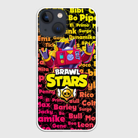 Чехол для iPhone 13 mini с принтом Brawl Stars Surge в Кировске,  |  | 8 bit | brawl | bull | carl | colt | crow | darryl | dinamike | game | leon | max | piper | poco | sandy | spike | stars | surge | бравл | бравлер | бравлеры | ворон | игра | леон | персонаж | спайк | старз | старс