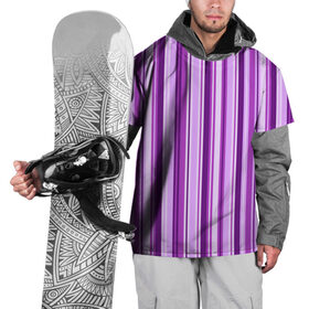 Накидка на куртку 3D с принтом Фиолетово-чёрные полосы в Кировске, 100% полиэстер |  | вертикальные полосы | вертикальный рисунок | линии | полосы | розовый | светлый | темный | фиолетовый | черный