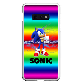 Чехол для Samsung S10E с принтом SONIC RAINBOW в Кировске, Силикон | Область печати: задняя сторона чехла, без боковых панелей | hedgehog | metal sonic | silver | silver the hedgehog | sonic | sonic boom | sonic the hedgehog | ёж сонник | игры | соник | фильмы