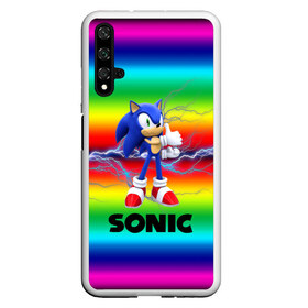 Чехол для Honor 20 с принтом SONIC RAINBOW в Кировске, Силикон | Область печати: задняя сторона чехла, без боковых панелей | Тематика изображения на принте: hedgehog | metal sonic | silver | silver the hedgehog | sonic | sonic boom | sonic the hedgehog | ёж сонник | игры | соник | фильмы