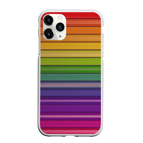 Чехол для iPhone 11 Pro Max матовый с принтом Радужные линии в Кировске, Силикон |  | вертикальные линии | вертикальный рисунок | линии | радуга | цвета | яркие цвета