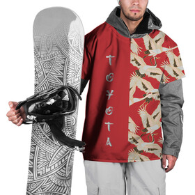 Накидка на куртку 3D с принтом Toyota в Кировске, 100% полиэстер |  | pattern | supra | toyota | гуси | гусь | журавли | журавль | красная | красный | птицы | цапли | цапля | япония | японский | японский узор