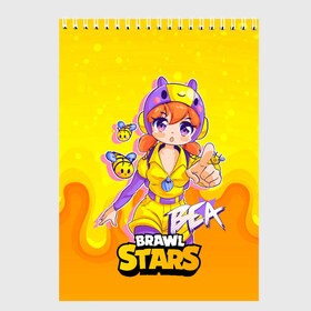 Скетчбук с принтом Bea Brawl stars Беа anime в Кировске, 100% бумага
 | 48 листов, плотность листов — 100 г/м2, плотность картонной обложки — 250 г/м2. Листы скреплены сверху удобной пружинной спиралью | Тематика изображения на принте: bea | brawl | brawl stars | brawlstars | brawl_stars | jessie | беа | биа | бравл | бравлстарс | пчела | пчелка