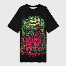 Платье-футболка 3D с принтом Bring Me The Horizon в Кировске,  |  | bmth | bring | hard | horizon | me | metal | music | pop | rock | the | альтернативный | дэткор | музыка | поп рок | рок
