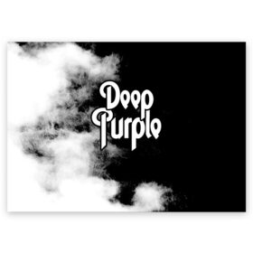 Поздравительная открытка с принтом Deep Purple в Кировске, 100% бумага | плотность бумаги 280 г/м2, матовая, на обратной стороне линовка и место для марки
 | deep purple | альбом | гловер | группа | дееп | деп | ди | дип | диперпл | дипперпл | иэн гиллан | иэн пэйс | лого | логотип | метал | морс | пепл | перпл | прогрессивный | психоделический | рок | символ | хард