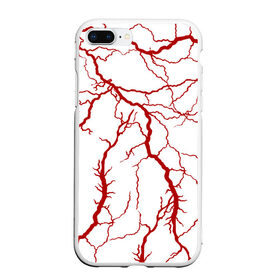 Чехол для iPhone 7Plus/8 Plus матовый с принтом Сосуды в Кировске, Силикон | Область печати: задняя сторона чехла, без боковых панелей | абстрактные | алые | артерии | вены | ветки | волны | врач | гроза | доктор | красные | кровавый | кровь | линии | медик | медицинские | молния | мышцы | нити | паутина | полосы | сердце | сетка | сосуды