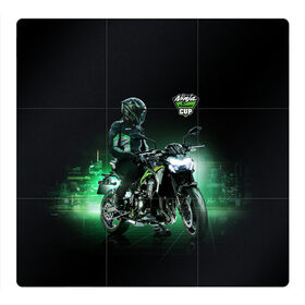 Магнитный плакат 3Х3 с принтом Kawasaki Ninja Cup в Кировске, Полимерный материал с магнитным слоем | 9 деталей размером 9*9 см | Тематика изображения на принте: cup | helmet | japan | kawasaki | motorcycle | night | ninja | racer | гонщик | кубок | мотоцикл | ночь | шлем | япония