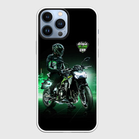 Чехол для iPhone 13 Pro Max с принтом Kawasaki Ninja Cup в Кировске,  |  | cup | helmet | japan | kawasaki | motorcycle | night | ninja | racer | гонщик | кубок | мотоцикл | ночь | шлем | япония