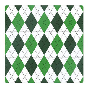 Магнитный плакат 3Х3 с принтом Зелёные ромбы в Кировске, Полимерный материал с магнитным слоем | 9 деталей размером 9*9 см | Тематика изображения на принте: белый | геометрические фигуры | зеленый | пунктир | ромб | ромбы | тёмный