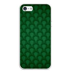 Чехол для iPhone 5/5S матовый с принтом Готические зелёные цветы в Кировске, Силикон | Область печати: задняя сторона чехла, без боковых панелей | готика | зеленый | светлый | темный | цветы