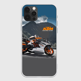 Чехол для iPhone 12 Pro Max с принтом KTM Racing team в Кировске, Силикон |  | Тематика изображения на принте: clouds | ktm | motorcycle | mountains | nature | racer | racing | route | sky | team | гонщик | горы | мотоцикл | небо | облака | природа | трасса