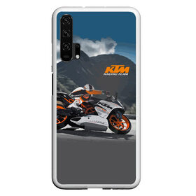 Чехол для Samsung S10E с принтом KTM Racing team в Кировске, Силикон | Область печати: задняя сторона чехла, без боковых панелей | Тематика изображения на принте: clouds | ktm | motorcycle | mountains | nature | racer | racing | route | sky | team | гонщик | горы | мотоцикл | небо | облака | природа | трасса