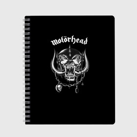 Тетрадь с принтом Motorhead в Кировске, 100% бумага | 48 листов, плотность листов — 60 г/м2, плотность картонной обложки — 250 г/м2. Листы скреплены сбоку удобной пружинной спиралью. Уголки страниц и обложки скругленные. Цвет линий — светло-серый
 | motorhead | альтернативный рок | металл | моторхед | рок | тяжелая музыка