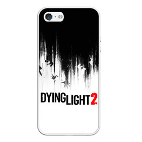Чехол для iPhone 5/5S матовый с принтом Dying Light 2 в Кировске, Силикон | Область печати: задняя сторона чехла, без боковых панелей | 2 | 2021 | dying light | light | logo | techland | игра | красный | кровь | лого | логотип