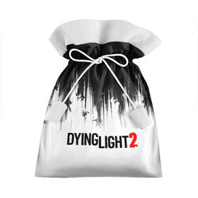 Подарочный 3D мешок с принтом Dying Light 2 в Кировске, 100% полиэстер | Размер: 29*39 см | Тематика изображения на принте: 2 | 2021 | dying light | light | logo | techland | игра | красный | кровь | лого | логотип