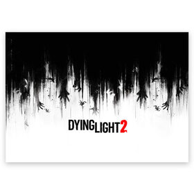 Поздравительная открытка с принтом Dying Light 2 в Кировске, 100% бумага | плотность бумаги 280 г/м2, матовая, на обратной стороне линовка и место для марки
 | 2 | 2021 | dying light | light | logo | techland | игра | красный | кровь | лого | логотип