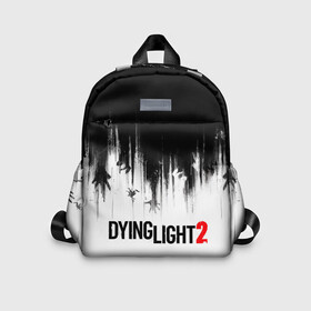 Детский рюкзак 3D с принтом Dying Light 2 в Кировске, 100% полиэстер | лямки с регулируемой длиной, сверху петелька, чтобы рюкзак можно было повесить на вешалку. Основное отделение закрывается на молнию, как и внешний карман. Внутри дополнительный карман. По бокам два дополнительных кармашка | 2 | 2021 | dying light | light | logo | techland | игра | красный | кровь | лого | логотип