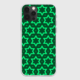 Чехол для iPhone 12 Pro Max с принтом Звезда Давида в Кировске, Силикон |  | вертикальный рисунок | звезда | звезда давида | звёзды | звезды давида | зеленый | зеленый узор | светлый | тёмный | узор