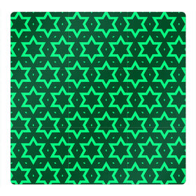 Магнитный плакат 3Х3 с принтом Звезда Давида в Кировске, Полимерный материал с магнитным слоем | 9 деталей размером 9*9 см | Тематика изображения на принте: вертикальный рисунок | звезда | звезда давида | звёзды | звезды давида | зеленый | зеленый узор | светлый | тёмный | узор