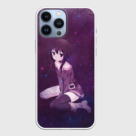 Чехол для iPhone 13 Pro Max с принтом Megumin сидит в космосе в Кировске,  |  | konosuba | megumin | аниме | мегумин | этот замечательный мир