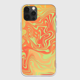 Чехол для iPhone 12 Pro Max с принтом Цветные разводы в Кировске, Силикон |  | Тематика изображения на принте: абстракция | волны | желтый | кляксы | оранжевый | пятна | салатовый | цветные разводы