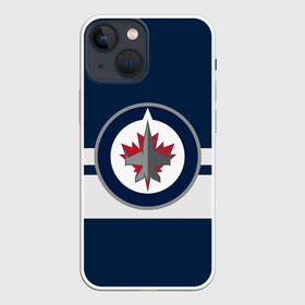 Чехол для iPhone 13 mini с принтом ВИННИПЕГ ДЖЕТС НХЛ в Кировске,  |  | jets | logo | nhl | sport | usa | winnipeg | виннипег | джетс | логотип | нхл | спорт | сша | хоккей | шайбу