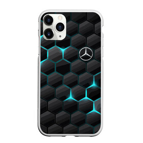 Чехол для iPhone 11 Pro Max матовый с принтом Mercedes-Benz в Кировске, Силикон |  | cell | germany | mercedes benz | pattern | prestige | германия | мерседес | престиж | соты | узор