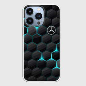Чехол для iPhone 13 Pro с принтом Mercedes Benz в Кировске,  |  | cell | germany | mercedes benz | pattern | prestige | германия | мерседес | престиж | соты | узор