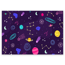 Поздравительная открытка с принтом Космический пейзаж в Кировске, 100% бумага | плотность бумаги 280 г/м2, матовая, на обратной стороне линовка и место для марки
 | космос | неоновые | пейзажи | планеты