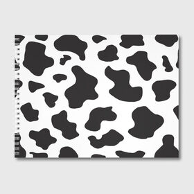 Альбом для рисования с принтом COW PRINT в Кировске, 100% бумага
 | матовая бумага, плотность 200 мг. | animals | cow | cow print | корова | коровий принт
