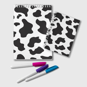 Блокнот с принтом COW PRINT в Кировске, 100% бумага | 48 листов, плотность листов — 60 г/м2, плотность картонной обложки — 250 г/м2. Листы скреплены удобной пружинной спиралью. Цвет линий — светло-серый
 | animals | cow | cow print | корова | коровий принт