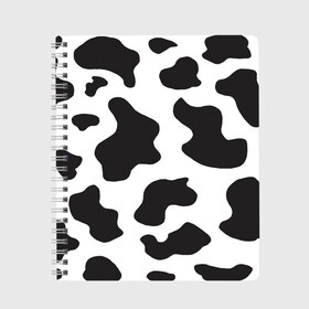 Тетрадь с принтом COW PRINT в Кировске, 100% бумага | 48 листов, плотность листов — 60 г/м2, плотность картонной обложки — 250 г/м2. Листы скреплены сбоку удобной пружинной спиралью. Уголки страниц и обложки скругленные. Цвет линий — светло-серый
 | animals | cow | cow print | корова | коровий принт