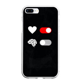 Чехол для iPhone 7Plus/8 Plus матовый с принтом Мозг отключись в Кировске, Силикон | Область печати: задняя сторона чехла, без боковых панелей | любовь | прикольная | сердце | черный