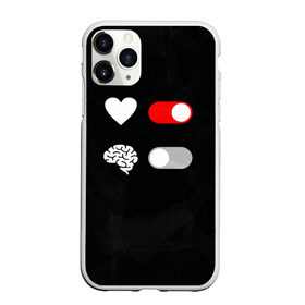 Чехол для iPhone 11 Pro Max матовый с принтом Мозг отключись в Кировске, Силикон |  | любовь | прикольная | сердце | черный