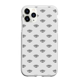 Чехол для iPhone 11 Pro Max матовый с принтом Глаза в Кировске, Силикон |  | contour | eyes | pattern | глаза | контур | паттерн