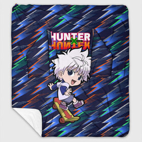 Плед с рукавами с принтом Киллуа Hunter x Hunter в Кировске, 100% полиэстер | Закругленные углы, все края обработаны. Ткань не мнется и не растягивается. Размер 170*145 | Тематика изображения на принте: anime | hunter | hunter x hunter | killua | zoldyck | аниме | зодиак | охотник | охотники