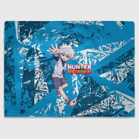 Плед 3D с принтом Киллуа Hunter x Hunter в Кировске, 100% полиэстер | закругленные углы, все края обработаны. Ткань не мнется и не растягивается | anime | hunter | hunter x hunter | killua | zoldyck | аниме | зодиак | охотник | охотники
