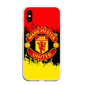 Чехол для iPhone XS Max матовый с принтом MANCHESTER UNITED в Кировске, Силикон | Область печати: задняя сторона чехла, без боковых панелей | fc | football | football club | manchester united | sport | английский профессиональный футбольный клуб | манчестер юнайтед | спорт | уефа | униформа | фирменные цвета | фк | футбол | футбольный клуб