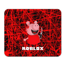Коврик для мышки прямоугольный с принтом Roblox piggy/Свинка Пигги. в Кировске, натуральный каучук | размер 230 х 185 мм; запечатка лицевой стороны | game | gamer | logo | minecraft | piggi | roblox | simulator | игра | конструктор | лого | пигги | свинья | симулятор | строительство | фигура