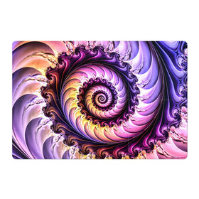 Магнитный плакат 3Х2 с принтом Спираль улитки в Кировске, Полимерный материал с магнитным слоем | 6 деталей размером 9*9 см | волна | волны | желтый | раковина улитки | розовый | синий | спираль | улитка | фиолетовый
